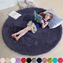 Fluffy Soft Shaggy Round Rugs For kids Bedroom