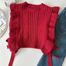 Girls' Collar Design Stylish Winter Outfit Set childrensterritory