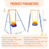 Outdoor Swing Set with 1 Saucer Swing Seat for Kids childrensterritory