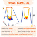 Outdoor Swing Set with 1 Saucer Swing Seat for Kids childrensterritory
