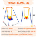 Outdoor Swing Set with 1 Saucer Swing Seat for Kids childrensterritory
