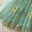 Girls ' Long-Sleeved Flower Design Birthday Party Dress childrensterritory