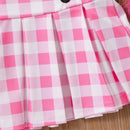 Kids Girls Summer Three-Piece Suit with Sling Bag childrensterritory