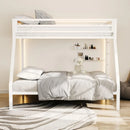 Twin Over Full-Size Beds with Sturdy Guard Rail & Removable Ladder childrensterritory