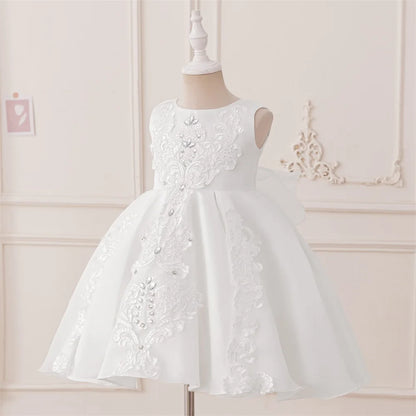 Baby/Kids Girls Bow Design Tulle Prom/Birthday Party Dresses