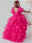 Baby/Kids Girls High Low Layered Tulle Evening Party Dresses childrensterritory