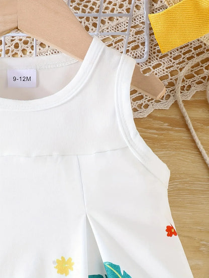 Baby Girls Western Chic Casual Base Camisole Dress for Summer childrensterritory