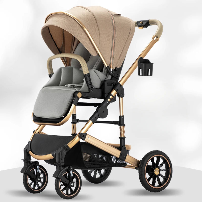 Eggshell Sleeping Basket Lightweight High View Two-way Baby Stroller childrensterritory