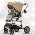 Eggshell Sleeping Basket Lightweight High View Two-way Baby Stroller childrensterritory