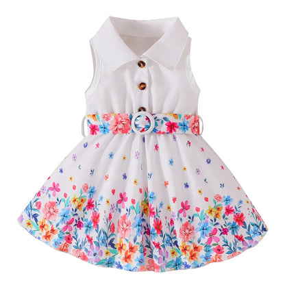 Korean Style Baby Girls Floral Princess Formal Dress childrensterritory