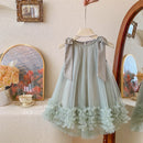 Kids Girls Korean Edition Solid Color Princess Dresses for Summer childrensterritory