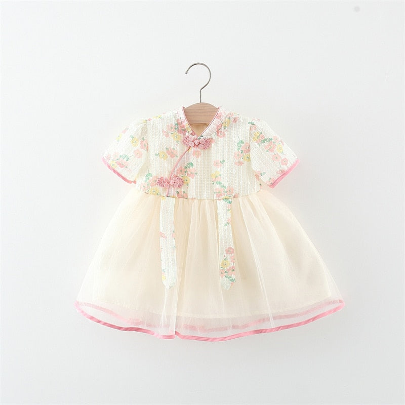 Baby GirlS Chinese Style Patchwork Princess Dress childrensterritory