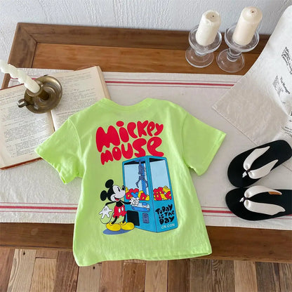 Little Boys Cartoon Print Short Sleeve Summer T-shirts childrensterritory