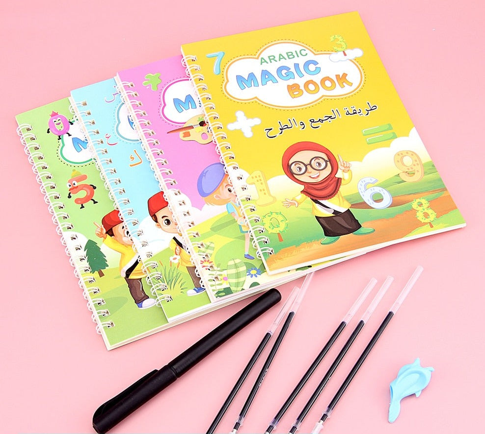 Reusable Writing Practice Set of 4 Magic Copybooks childrensterritory