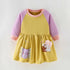 Long Sleeves Flowers Embroidered Design Girls Dresses childrensterritory