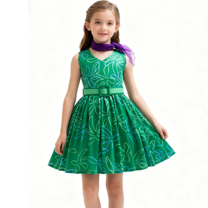 Sleeveless Printed Halloween Dresses For Girls childrensterritory
