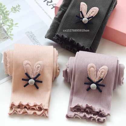 Kids Girls Elastic Waist Casual Cotton Leggings childrensterritory