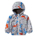 Kids Warm Cartoon Print Hooded Windproof Jackets childrensterritory