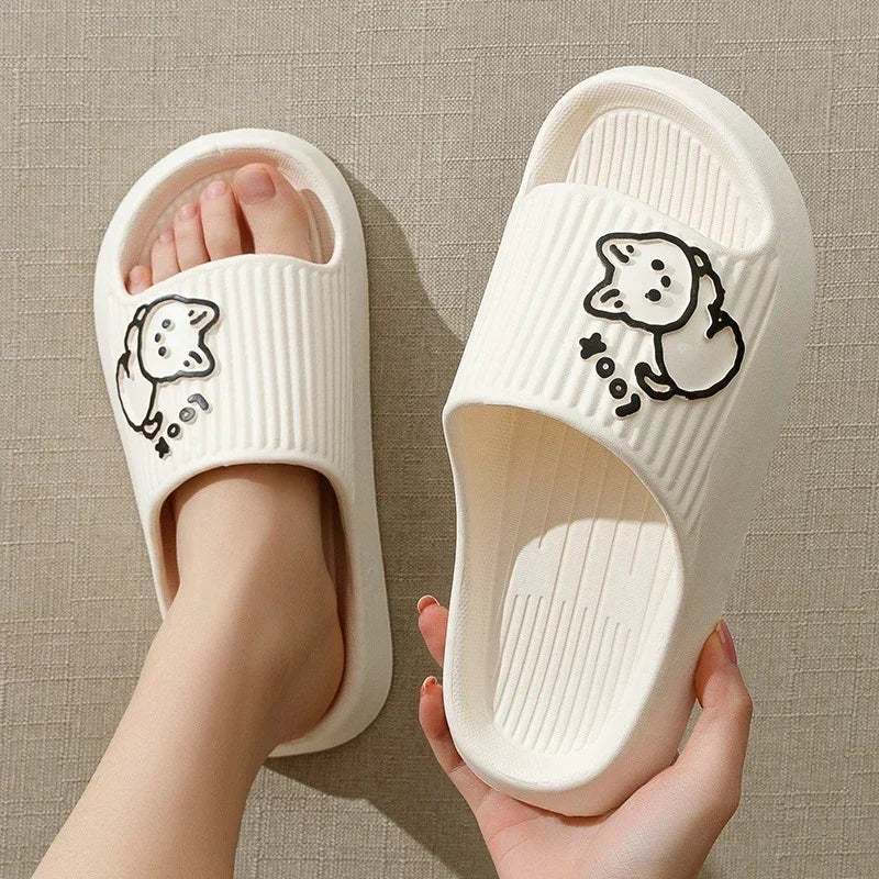 EVA Flat Heel Cat Print Comfortable Women&