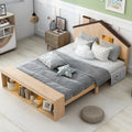 Platform Bed in Full Size with Multiple Storage and LED Lighting childrensterritory