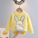 Kids Girls Cartoon Rabbit Design Fall Winter Pullover childrensterritory