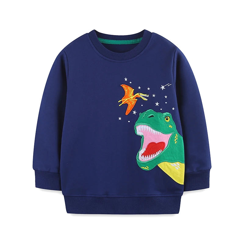 Full-Sleeve Cartoon Print Sweatshirts For Girls