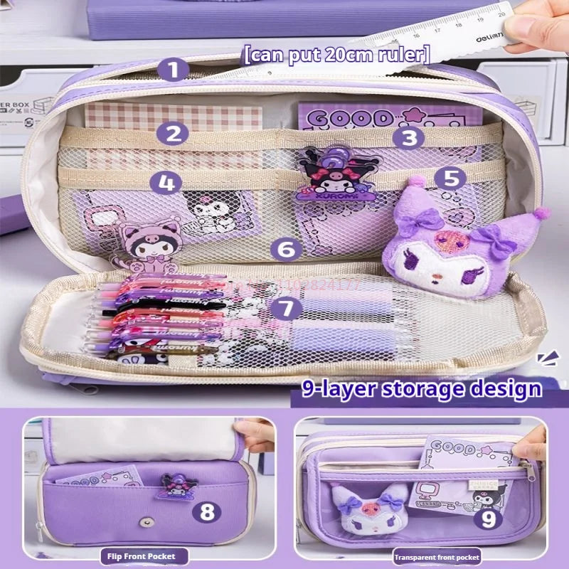 Large Capacity Kawaii Pencil Case For School Girls
