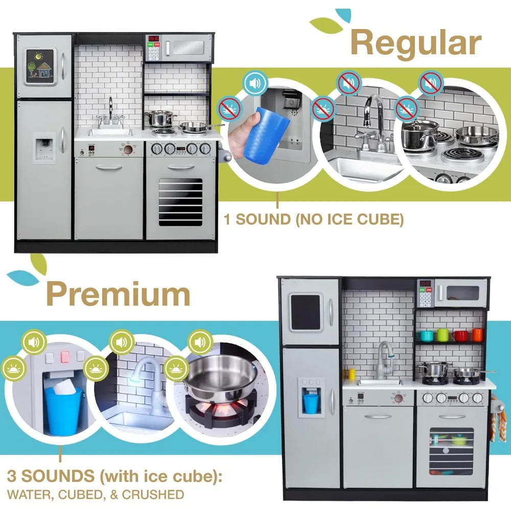 Large High Quality Kids Pretend Wooden Play Kitchen Set