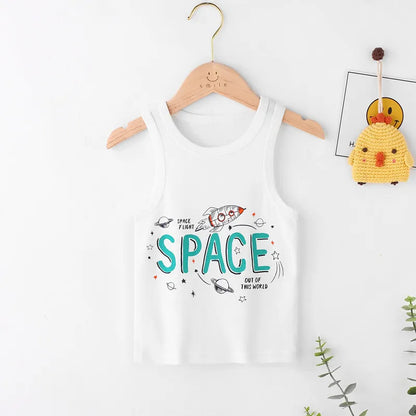 Kids Cotton Multiple Styles Camisole Vests For Summer childrensterritory