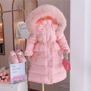 Kids Girls -30℃ Long Thick Warm Hooded Down Parkas childrensterritory