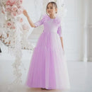 Tulle Flower Girl Dresses With Bow For Wedding Birthday