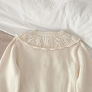 Baby Girls Muslin Flower Knit Embroidery Overcoat