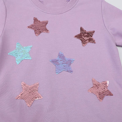 Kids Girls Stars Beading Dresses For Winters childrensterritory