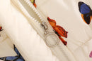 Kids Girls Cotton-Padded Flower Print and Fleece Hooded Jackets childrensterritory