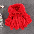 Plush Imitation Fur Hooded Kids Girls Warm Jackets childrensterritory