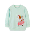 Cartoon Animal Design Little Girls Cotton Sweatshirts for Winter childrensterritory