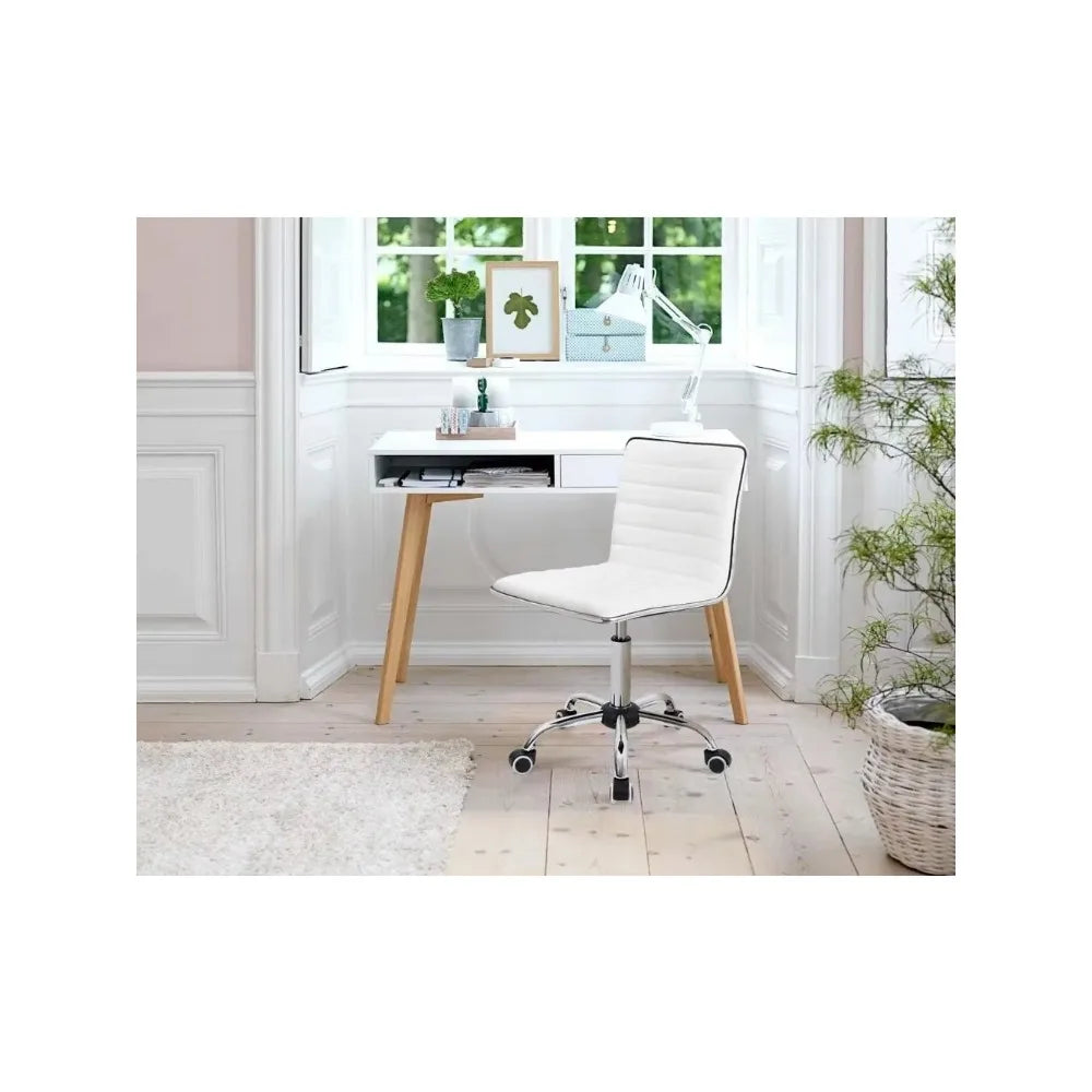 PU Leather Swivel Computer Desk Chair of Mid Back childrensterritory