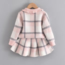 Girls Collar Design Winter Casual Clothing Sets childrensterritory