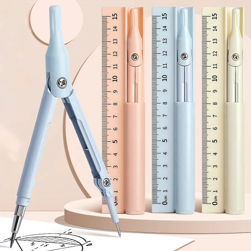 Multifunctional Drawing Compass with Ruler Pencil Set childrensterritory