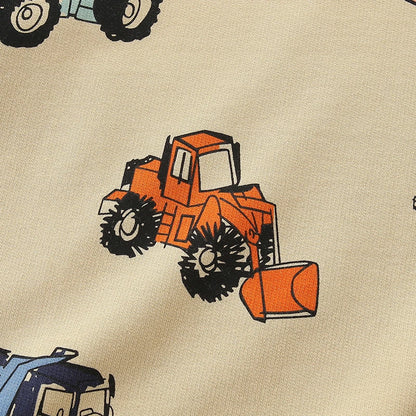 Boys Excavator Cartoon Print Casual Sweatshirts childrensterritory