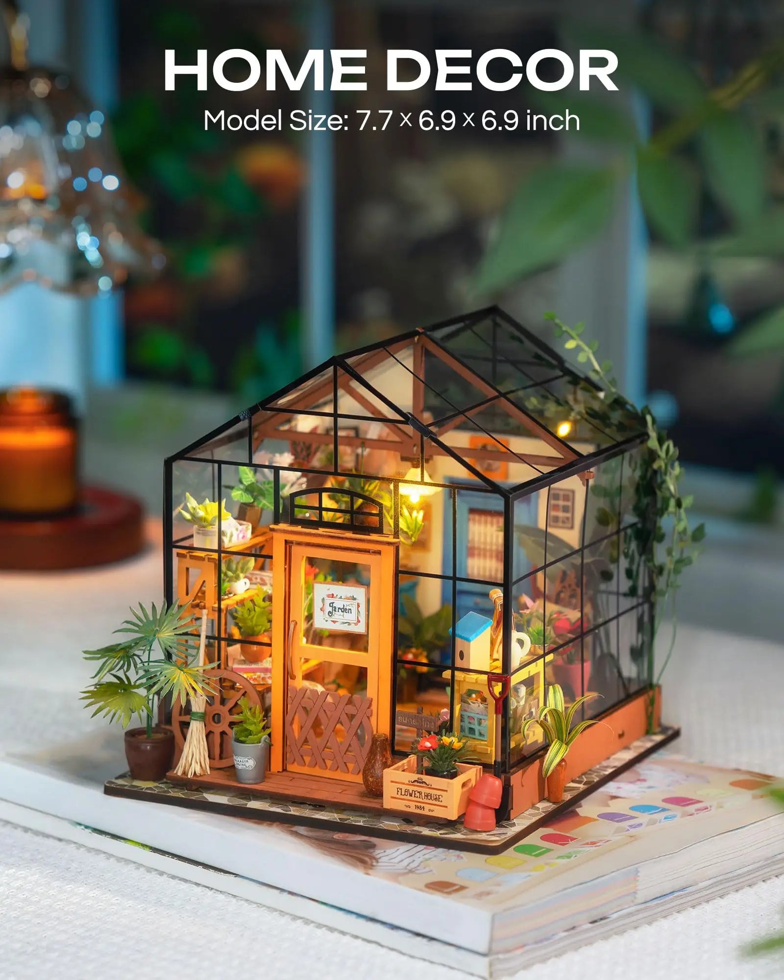 Miniature Wooden DIY House with Furniture Toys