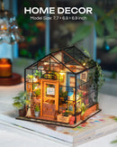 Miniature Wooden DIY House with Furniture Toys