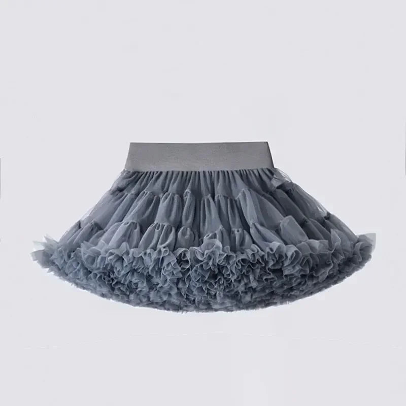 Little Girls Solid Colors Fluffy Chiffon Tutu Skirts childrensterritory