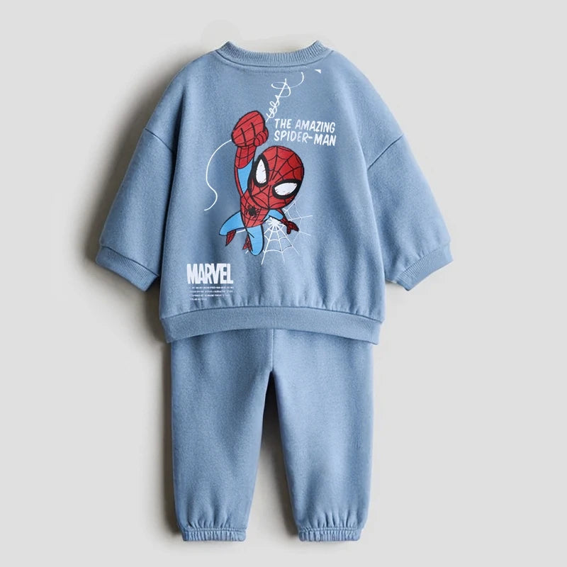 Cartoon Print Long Sleeves Kids Clothing Set