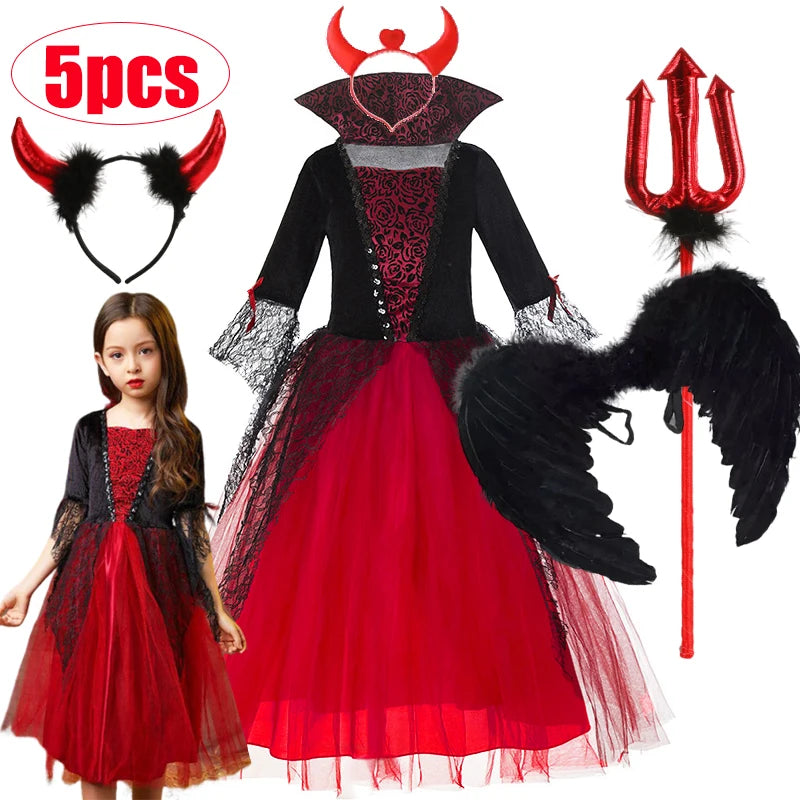 Ghost Bride Kids Girls Costume For Purim Halloween Party