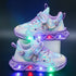 Kids Cartoon Mermaid Design Sports Shoes with Lights childrensterritory