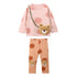 Little Girls Cartoon Bear Design T shirt+Pants Sets for Autumn childrensterritory