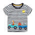 Striped Cartoon Animals Design Little Boys Cotton T-Shirts childrensterritory