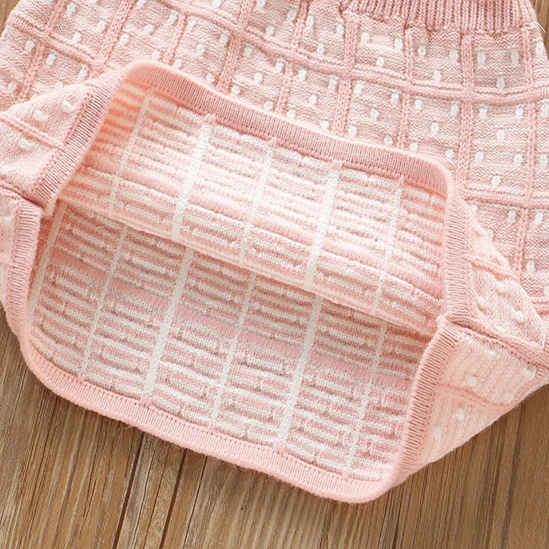 Little Girls Plaid Sweater + Dress Lattice Winter Outfits childrensterritory