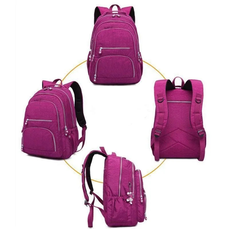 Teenage Girls Nylon Backpacks in 3 Sizes for School/Travel childrensterritory